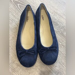 L.L. Bean blue suede flats women’s size 8.5
